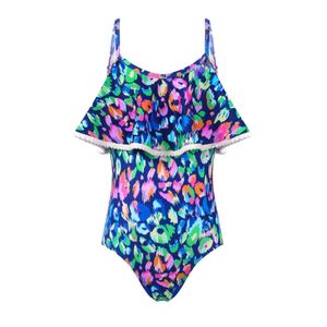One-Pieces OnePiecesC hildrensa ndG irlsO neP ieceS wimmingj umpsuitw ithp leatedd ecorationa ndp rinteds wimwear WX5.232472