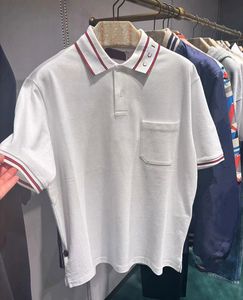 イタリアのデザイナーメンズポロシャツメンズ半袖Tシャツファッションカラー刺繍ブランドレターパターン衣類ホワイトTシャツ高品質のメンズTシャツ米国サイズ