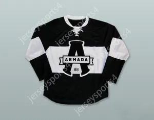 Custom Blainville Boisbriand Armada Black Hockey Jersey Top Shinked S-M-L-XL-XXL-3XL-4XL-5XL-6XL