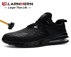 Larnmern Winter Safety Shoes Men Glarproof Plike on Women Work Steel Toe Toe أحذية خفيفة الوزن صدمة حذاء رياضة البناء 2208178623838