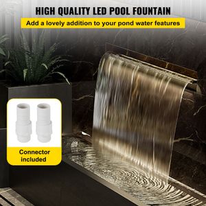 Vevor da 30-150 cm Piscina a cascata con tubo d'acqua leggera Acrilico Fontana Pond Garden Swimming Featura di fontana decorativa