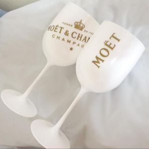 2pcs Partido de vinho plástico White Champagne Glass Moet Wine Moet Glass 2984