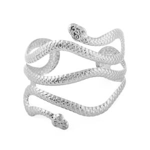 Ald Snake Armband Swirl Mankiet Mankiet Upper Raf Branslet Bransoleta Egiptian Costume Akcesorium dla kobiet złoty srebrny kolor