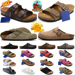 designerskie sandały Boston Kapcie Birken Arizona Cork Flat Birks Slajdes Paski Mężczyzny Kobiety skórzane zamsz Flip Flip Flip Flops Mokora dla męskich damskich pantofli