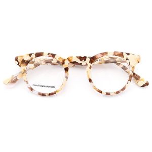 Donne in tela da occhiali rotondi per uomini Fashion Acetato Eyecys Pattern Pattern Ottici Ottici Ompicchi di occhiali da sole Ottici 2221 2221