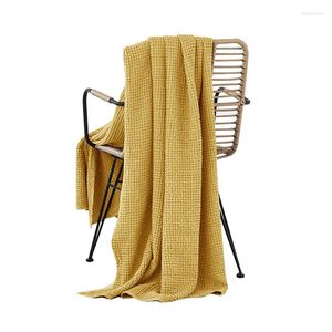 Coperte coperta intrecciata in cotone in stile nordico adatto per il divano con aria condizionata per asciugamano esaltatore waffle tridimensionale puro