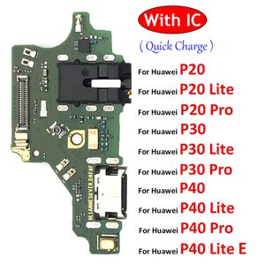 Huawei P9 P20 P20 P30 P40 Lite E Plue Dock Charge Board Flex Cableの新しいUSBコネクタ充電充電ポート