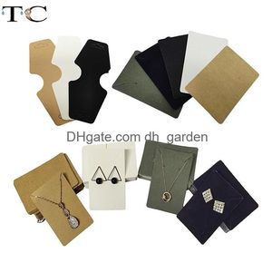 Outros suprimentos de marcação de marcação Kraft Paper Ear Stud Hang Tag Jewelry Display Colar Studs Studs Bracelet Preço entrega de queda OT3FC