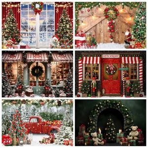 Regali della sala degli alberi di Natale da fondo inverno neve per neonato ritratto fotografico fotografia per decorazioni per feste in studio fotografico