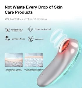 Silicone Sonic Face Scrubber Brush Skin Care Ultrasonic Cleaner Waterproof Face Cleansing Brush Remove Blackhead Beauty Massager