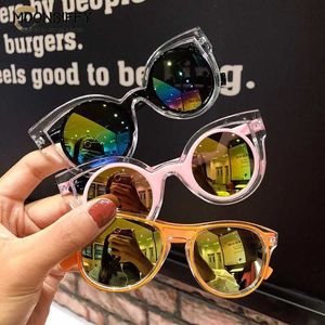 Sunglasses Fashionable childrens sunglasses baby radiation resistant girl and boy cute cartoon bear anti glare fashionable glasses WX5.23