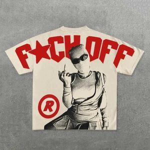 Men's T-Shirts Punk hip-hop pattern T-shirt mens retro pure cotton T-shirt short slved summer fashionable mens and womens casual top T240523