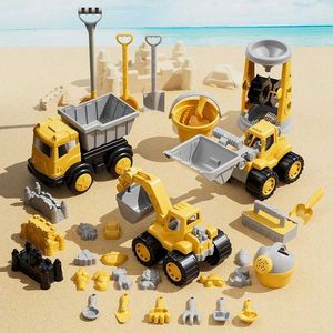Sandspiel Wasser Spaß Sand spielen Wasser Spaß Kinder Beach Toys Sommer Outdoor Games Beach Engineering Fahrzeuge Bagger Sanduhr WX5.224569