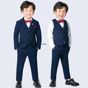 Wedding for Boys Wine Red Stage Performance Formale Kids School Suit Children Birthday CERIMONY COSTUME COSTO