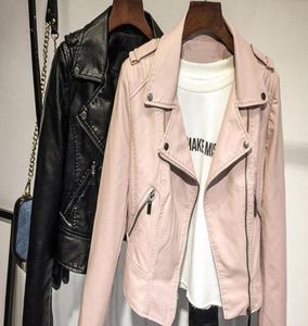 Women Leather Jacket Motorcycle Zipper Punk Coat Biker Jackets Hip Hop Streetwear6709150