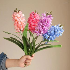 Декоративные цветы имитируют гиацинт настоящие прикосновения искусственные пластиковые украшения домашние свадебная вечеринка цветочные аранжировки украшения