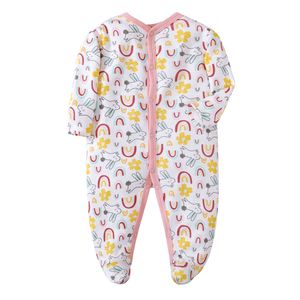 Months Pamas Girls and Boys Footed Cotton New born Sleepwear Fashion Newborn Baby ClothesF 0525