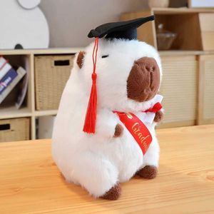 Gefüllte Plüschtiere Graduate Plush Dolls Doktor Capybara Eul Bär Plüsch Spielzeug Süßes gefülltes Tier Spielzeug Puppe weiche Cartoon Kissen Abschlussgeschenk