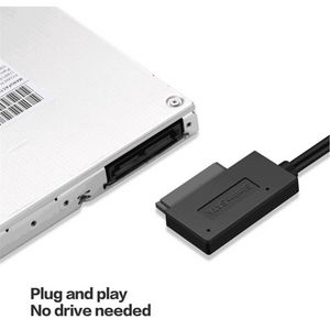 PZZPSS USB 2.0からMINI SATA II 7+6 13PINアダプターコンバーターケーブルラップトップCD/DVD ROMスリムラインドライブコンバーターHDDキャディ