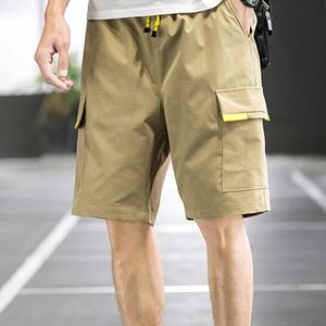 Pantaloncini da uomo a doppia tasca a doppia tasca dritta sciolte maschi shorts 240521