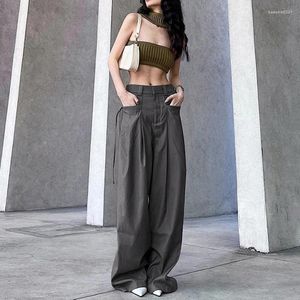 Pantaloni da donna Rimocy Retro Y2K Wid Gambe Women 2024 Streetwear Pantaloni larghi alla vita Donna coreana Fashi