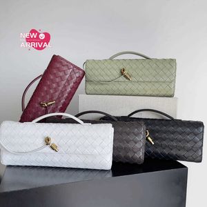 Designer Bolsa feminina embreagem longa ANDIAMO com alça BOTEGAVENETA INTRCCIATO CHURGA TOP TOP HANDCH COM EXTRIMEIRO DE NOT METÁLICO DE 10 CORES