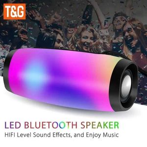 Portabla högtalare Portable Bluetooth Speaker Party Audio KTV 180 graders LED-ljus stöder USB TF-kort FM som svarar på telefonens dator TG-157 S2452402