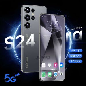 Telefone de venda a quente S24 Ultra 4G Desbloquear 7,3 polegadas HD Touch Screen 7800mAh Bateria 4G Conectividade Dual SIM suporta vários idiomas versáteis