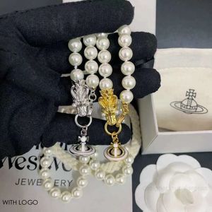 Necklaces Planet Pendant Designer Necklace for Woman Vivienen Jewelry viviane westwood 2024 New Western Queen Mother Year of the Loong