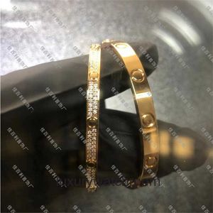 Cartre High End jewelry bracelet for women V Gold Love Precision CNC Steel Wide Narrow Full Diamond Full Sky Star No Diamond Four Diamond Bracelet Original 1:1 With logo