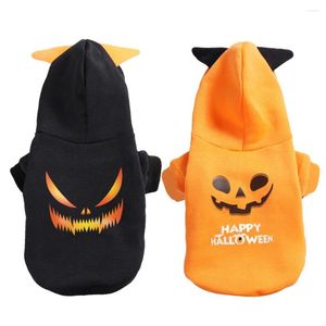 Abbigliamento per cani vestiti per animali domestici Halloween con cappuccio divertente per cani di piccola taglia costume da gatta calda giacca di zucca chihuahua forniture