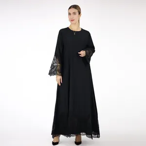 Ethnische Kleidung Eid Mubarak Djellaba gestickt Abaya Frauen Muslim Maxi Kleid Dubai Kaftan Türkei Robe Islamic Longue Femme Musulmane