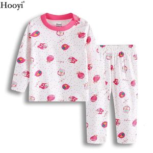 Pink Hooyi Princess Baby Girl Clothes Set Infant Pamas Clothing T Shirt Trouser Suit Horse Girls Sleepwear Cottonf Rouser S 0525