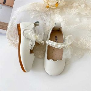 Flat The New Girl Single Princess Shoes Pearl Light Childrens Flat Childrens Bow Узел.