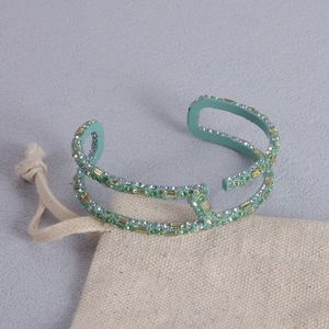 Luksusowy projektant pełny diament Crystal Mankiety Bracelets Damskie moda Znakomita bransoletki biżuteria prezentowa