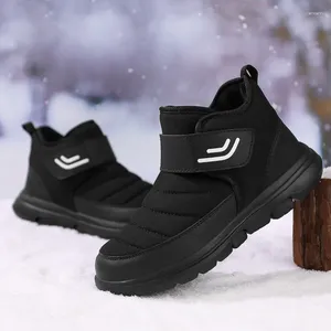 Повседневная обувь 2024 Высокие снежные ботинки для мужчин и женский зимний теплый водонепроницаемый против холодного хлопка с холодным устойчивом