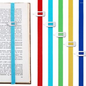 Esnek Bandage Bookmark Yaratıcı Geri Çekilebilir Kitap Klip Düzeltme Halat Pagination Mark Metal Pointer Kişilik Okulu Malzemeleri