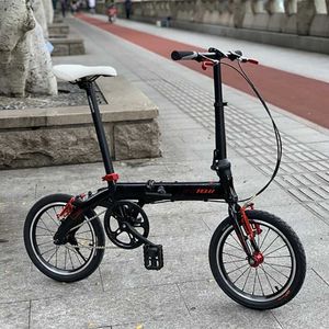 Bikes 16 inch folding bike portable BMX mini Velo single speed bike for children and adults commuting exercise Q240523