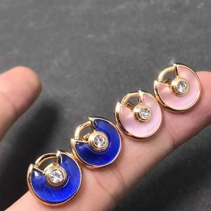 Cart Earring Dignified and Glossy Earrings Style Small Fragrant Round Petal Versatile Simple Cool Elegant Elegant Earrings Jewel with Original Earring Qq75