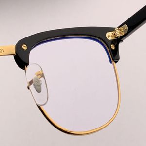 Wholesale-2019 Brand Designer Brand Club Master Glass Master Prescript Semi Rimless Retro Eyewear Oculo de Sol Feminino Retro Clear Lens 5154 272G