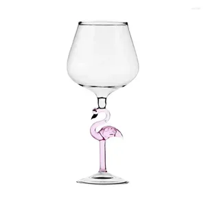 Винные бокалы фламинго элегантный розовый бокал бокал творческий коктейль для питья многоразовый