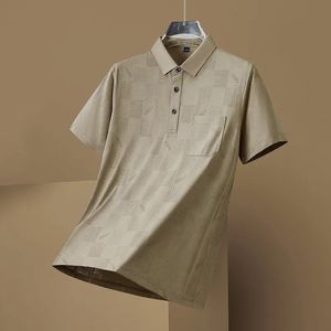 Ankomst faHsion Suepr Stor sommarmän kortärmad och överdimensionerad is silk lös krage t-shirt plus storlek m-6xl 7xl 8xl 240524