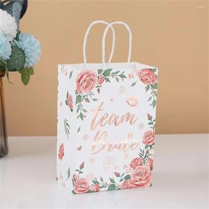 Wrap regalo 4 pezzi da sposa per festa di matrimonio sacchetto di carta in oro rosa per accessori per gli accessori per gli ospiti forniture per decori fiori