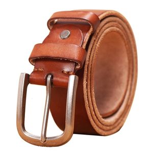 Vamos Katoal Cow Cozinheiro genuíno cinta de luxo para homens Classice Moda Classice Vintage Buckle Men Belt High Quality 240524