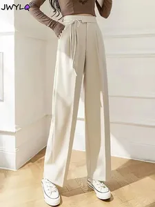 Calça feminina de verão cintura elástica calça folgada calça reta feminina de pantalones vintage cutilizando esfreging no tornozelo spodnie streetwear