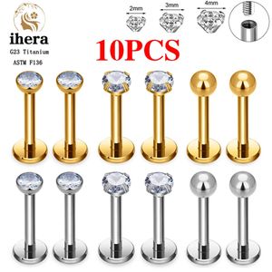 10pcs G23 LABOR LOP PIRCCING RINGHIO 16G 36 TROPOLA INTERNO INTERNO COILING TRAGUS ELIMA CARTILAGE GIETTILI DELLA CARTITILA DELLA