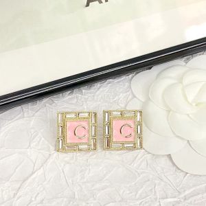 Złote kolczyki luksusowe klasyczne marka projektanci listy stadniste geometryczne słynne kobiety wysokiej jakości perły kolczyki na przyjęcie weselne kidenlry