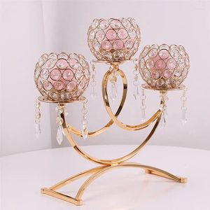 Candle Holders Vintage Retro Tea Light Holder Candlestick 3-Arms Candelabra Romantic Wedding Party Table Decor Centerpieces