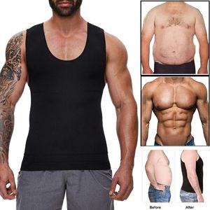 Men Compression Slimming Vest Body Shaper Waist Trainer Corset Tank Tops Undershirt Abdomen Shapewear Fat Burn Fitness 240521