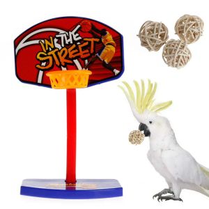 3pcs Rattan Pet Bird Parrot Parakeet Cockatiel Claw Chew Toys Swing Ball Cage B2QB